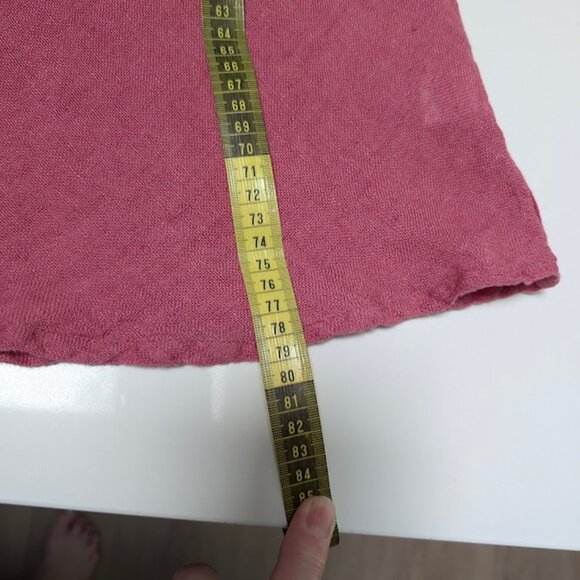 (L) Flax Linen Tunic Raspberry Pink - Picture 9 of 9